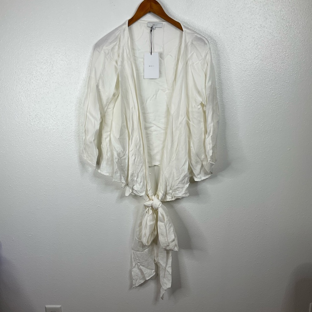 Boii Studios NWT White Tie‎ Front Top Size Xsmall